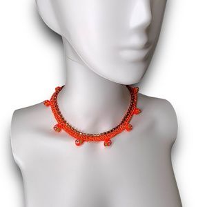 Venessa Arizaga ORANGE WOVEN CHOKER